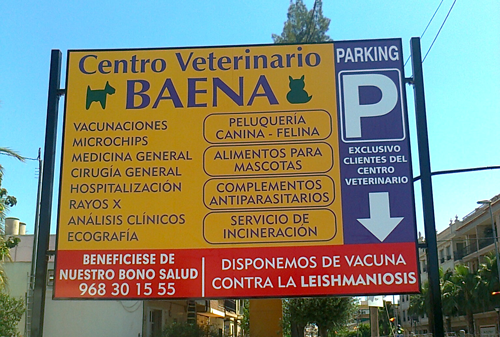 Valla de centro veterinario